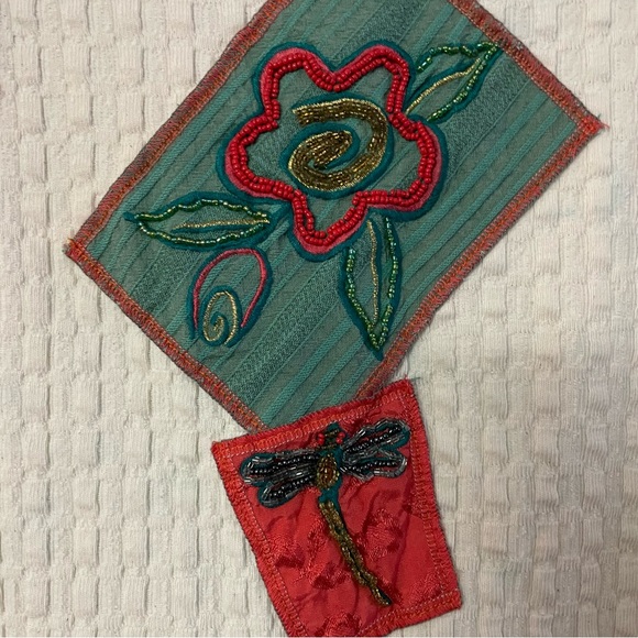 FAITH Celia Forrester Whimsy Vest Y2K‎ Patchwork Beaded Dragonfly Artsy Sz S B12 - Picture 7 of 11